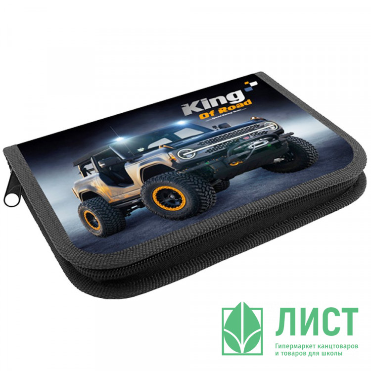 Пенал 1 отделение с откидной планкой Оникс ПКК 07-5 Король дорог (King of road) 190х130мм ламиннированный картон