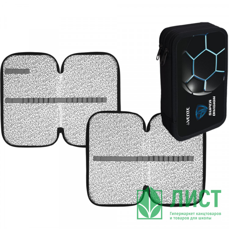 Пенал 2 отделения (deVente) 205х120мм Super Division тиснение фольгой арт.7012514