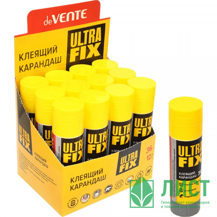 Клей-карандаш 36г deVENTE Ultra Fix, PVA-P основа арт.4042925 (Ст.24)