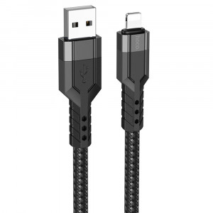 Кабель USB - Lightning HOCO U110 iP, 1.2 м, черный