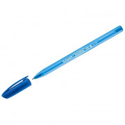 Ручка шариковая не прозрачный корпус (Luxor) "InkGlide 100 Icy" синяя, масляная, игольчатый стержень, трехгранный корпус, 0,7мм арт.16602OR/50BX (Ст.50)