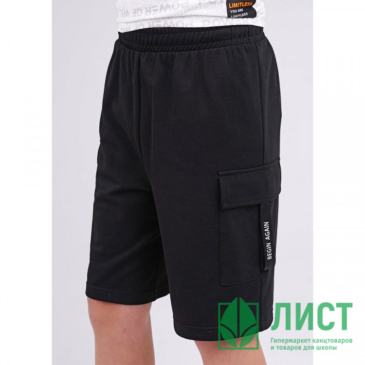 Шорты для мальчика арт.CLE 846611/79зз размер 34/134-42/158  цвет черный