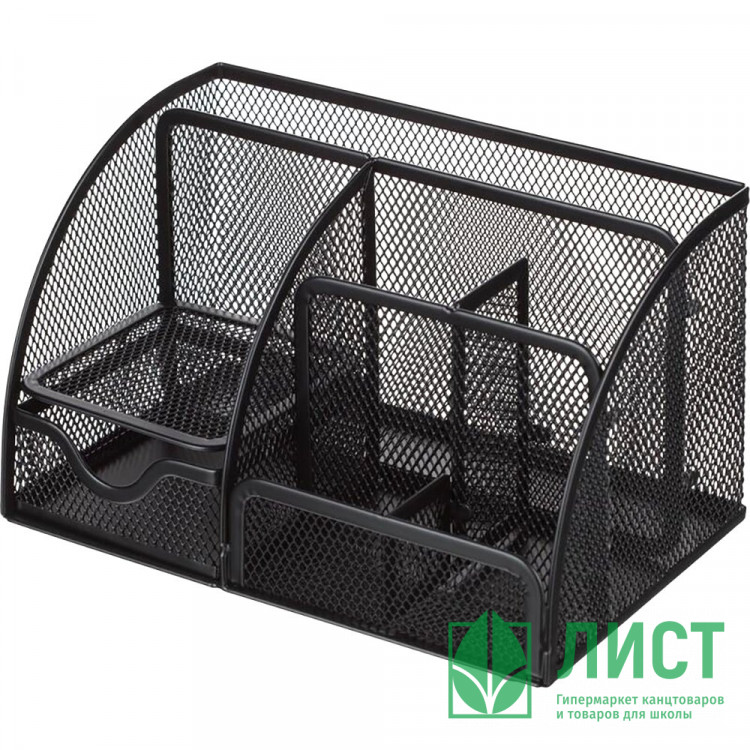 Подст. д/канц. принад. металлическая Attache 7 отделений черная арт.1725308