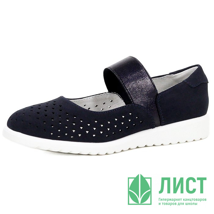 Туфли для девочки (Marko) темно-синие верх-синтетическая кожа подкладка-натуральная кожа размерный ряд 32-37 арт.0641040