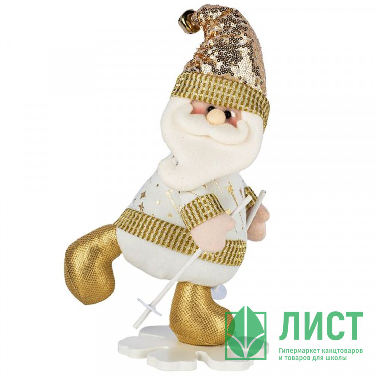 Игрушка декор. "Санта Клаус" 31см цв. белый/золото арт.90614