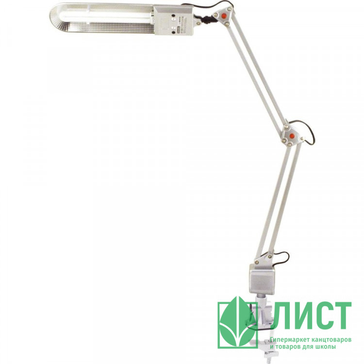 Светильник настольный на струбцине Camelion (220V/11W/КЛЛ) арт.KD017С серебро  (Ст.6) УЦЕНКА
