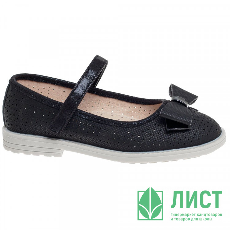 Туфли для девочки (Сказка) черный/синий верх-искусственная кожа подкладка-натуральная кожа размерный ряд 29-33 арт.R575074142BK