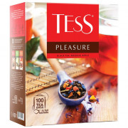 Чай Tess 100пак. Pleasure черный с шиповником и яблоком (Ст.9)