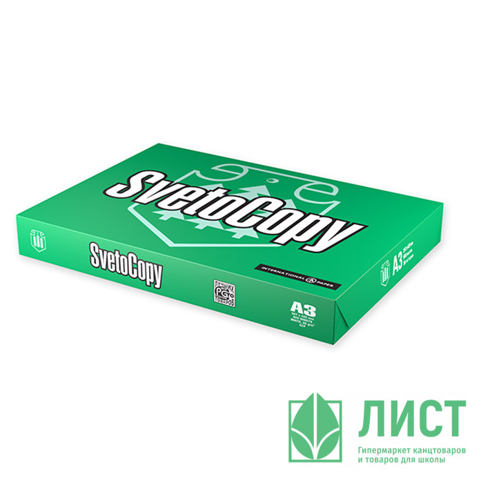 Бумага "SVETOCOPY" А3 500л. (80г/м2, белизна CIE146%) (Светогорский ЦБК) (Ст.5)