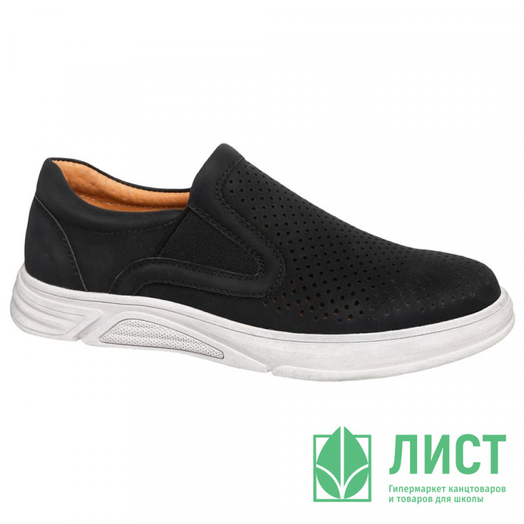 Полуботинки для мальчика (QWEST) черный верх-искусственный нубук подкладка-натуральная кожа размер 36-41 арт.232T-Z1-3858