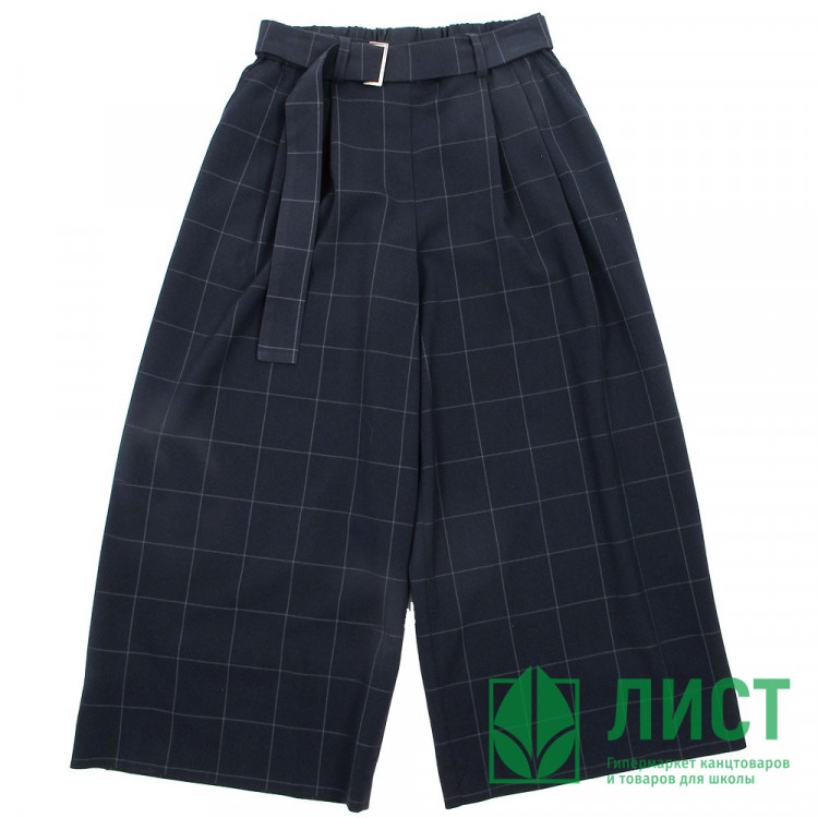 Брюки для девочки (Калинка) артикул ДП-4629-Ш22 размер 30/122-38/152 цвет синий