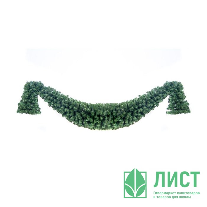 Гирлянда рождественская 200см хвоя 100% литая, без украшений "Конусная" фасадная арт.ГЭККП20