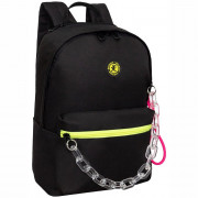 Рюкзак для девочек (Grizzly) арт.RXL-623-2/3 черный 26х38х12 см