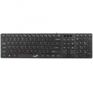 Клавиатура провод Genius SlimStar126, USB, черный