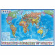 Карта мира настенная политическая 157*107 1:21,5 интерактивная без ламинации Новая арт КН062