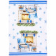 Полотенце кухонное микрофибра 40*57см "Winter -Камин"  200гр/м2 арт.916-2190