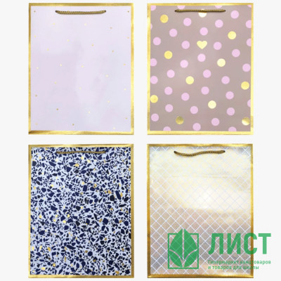Пакет бумажный с ручкой &quot;deVENTE.Elegant border&quot; вертикальный 26*32*10см арт.9041401 Пакет бумажный с ручкой "deVENTE.Elegant border" вертикальный 26*32*10см арт.9041401