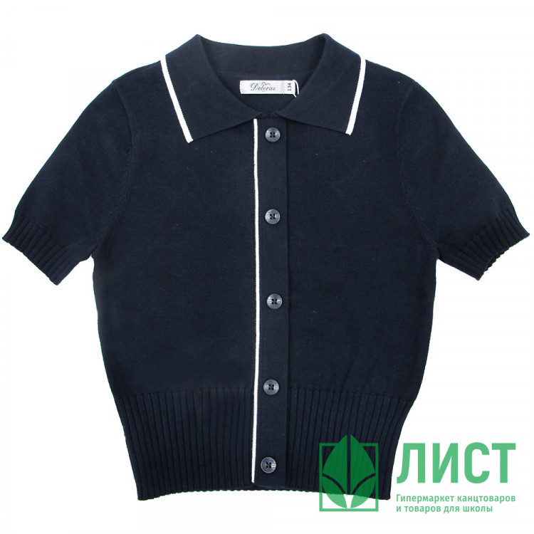 Кардиган для девочки (Делорас) короткий рукав арт.M63619S размер 34/134-44/164 цвет синий