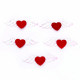 Сердечки декоративные "Крылышки", набор 5шт 7,5*2см красный арт.7532273