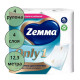Бумага туалетная 4-сл втулка 4рул/уп 12,3м белая Zemma Only