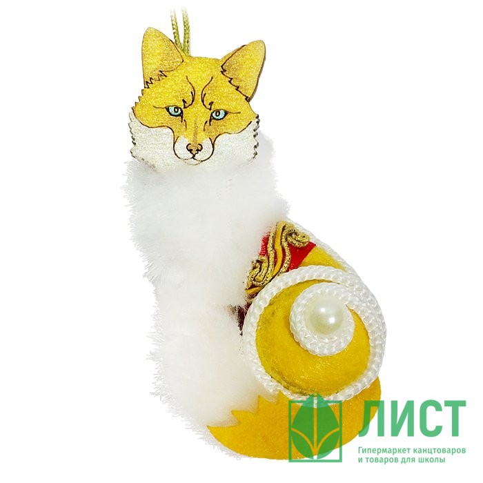 Украшение декор.подвеска "Лисичка" 11см бумага арт.00012915