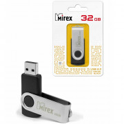 Флеш диск 32GB Mirex Swivel,USB 2.0, цв.черный