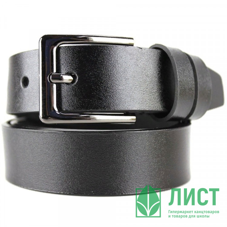 Ремень детский натуральная кожа цвет черный (80-100см) арт.530005-0001