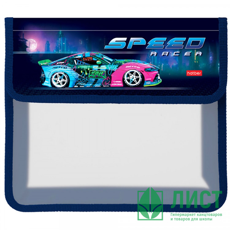 Папка школьная для тетрадей А5 на липучке 2 отделения (Hatber) City racing арт.AMp_06063
