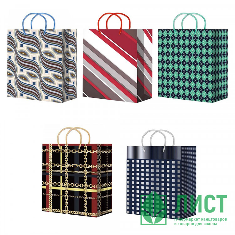 Пакет бумажный с ручкой 18*23+10см арт.ПБР62460