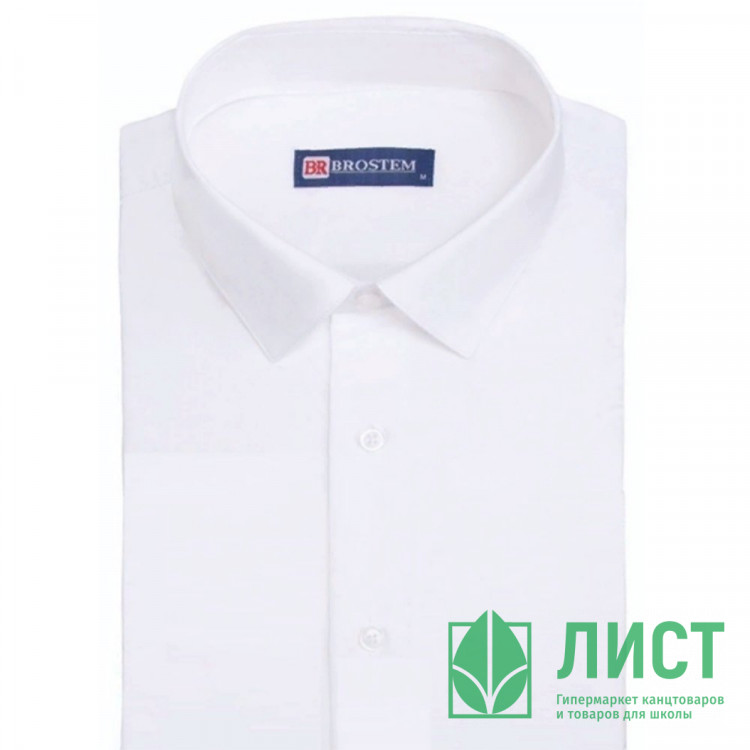 Сорочка детская короткий рукав размерный ряд 29/116-122-36/158-164  цвет белый Brostem арт.MO4701Fds для полных детей