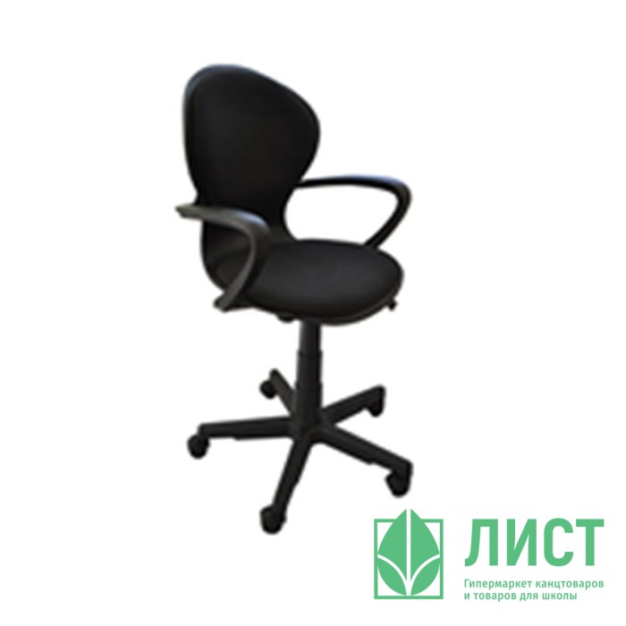Кресло для оператора пластик/ткань Вальтер черный (В-14) ТГ