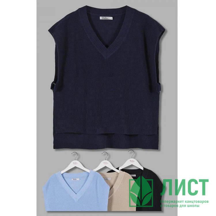 Жилет для девочки (Делорас) арт.63990M цвет бежевый