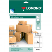 Адресные наклейки Lomond 27-дел A4/50 (70 x 32 мм) (2100185) (Ст.27)