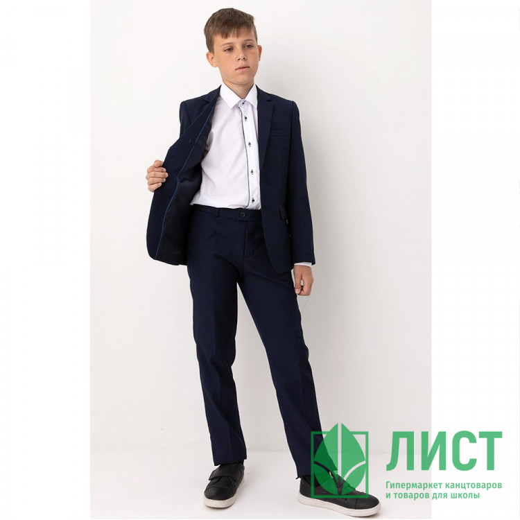 Костюм для мальчика (BROSTEM)  артикул 802-H8П (пиджак+брюки) размер 28/128-36/152 цвет синий
