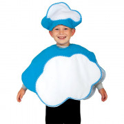 Костюм карнавальный ОБЛАЧКО (накидка,шапка) р.32/128 ткань арт.5287