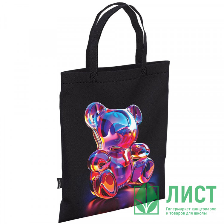Сумка шопер (ErichKrause) Jelly Bear черный 40x32 см арт.63018
