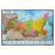 Карта России настенная 101*70 политико-административная 1:8 5 интерактивная ламинированная Новая арт КН034