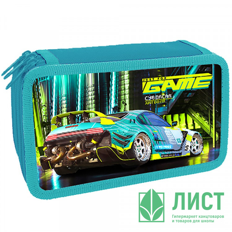 Пенал 3 отделения (Оникс) ПКТ 12-20 Game auto 190х110мм полиэстер