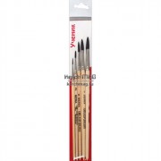 Набор кистей белка 5 штук в наборе (АРТЕКС) Ученик №1,2,3,4,5