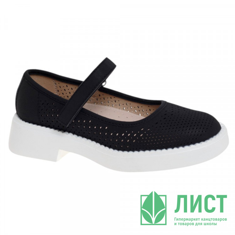 Туфли для девочки (Сказка) черный верх-искусственная кожа подкладка-натуральная кожа размерный ряд 32-37 арт.R231894779DB