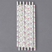 Трубочки для коктейля "Фламинго" 12шт/наб. арт.9686278