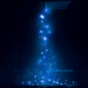 Гирлянда электрическая для дома нить 02м 160LED "Волшебный хвост" цвет синий (светлый провод) арт.183-361