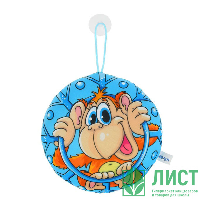 Игрушка мягкая-антистресс "Обезьяна со снежинкой" 15см арт.1124250