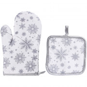 Набор прихваток 02шт/наб, "Снежинка" цв.серебро арт.916-1334