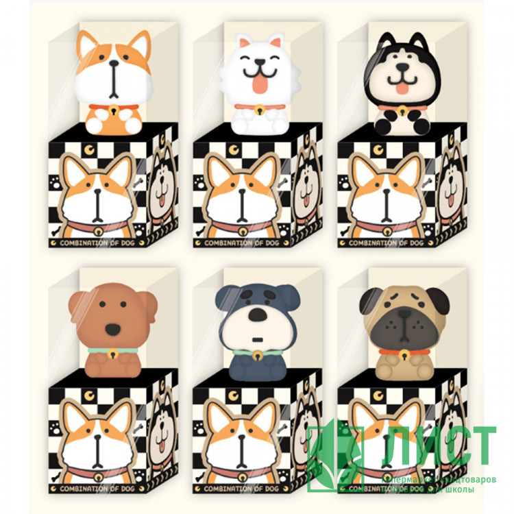 Точилка пластиковая (deVENTE) Combination of Dogs 1 отверстие покрытие Soft Touch арт.8031412