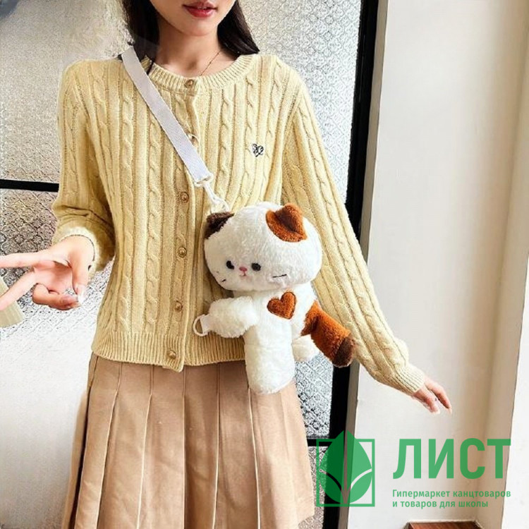 Сумка детская (AIYIMAN) Котенок коричневая арт.CC423_10115-2