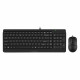 Клавиатура+мышь провод. набор A-4Tech Fstyler F1512, USB, черный