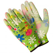 Перчатки "Для садовых работ",  полиэстер, полиуретан, 8(М) разноцветные асс Fiberon арт.PR-PU055
