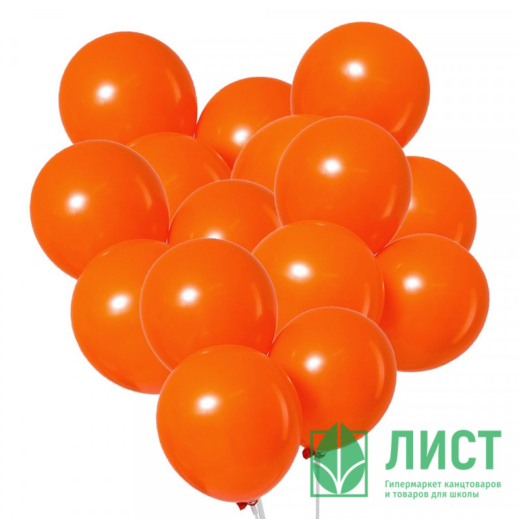 Шар воздушный 05шт/наб. 30см "Пастель" цв.оранжевый арт.4986467