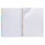 Тетрадь пластиковая обложка А5 клетка 96 листов на гребне (Hatber) DIAMOND NEON 4 цветных разделителя с линейкой оранжевая арт.96Т5В1гр_02035 - 